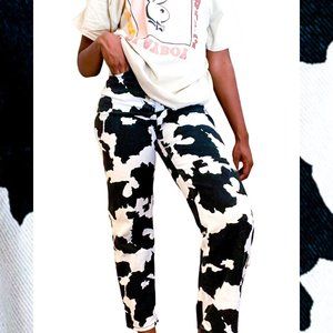 Cow Print Jeans